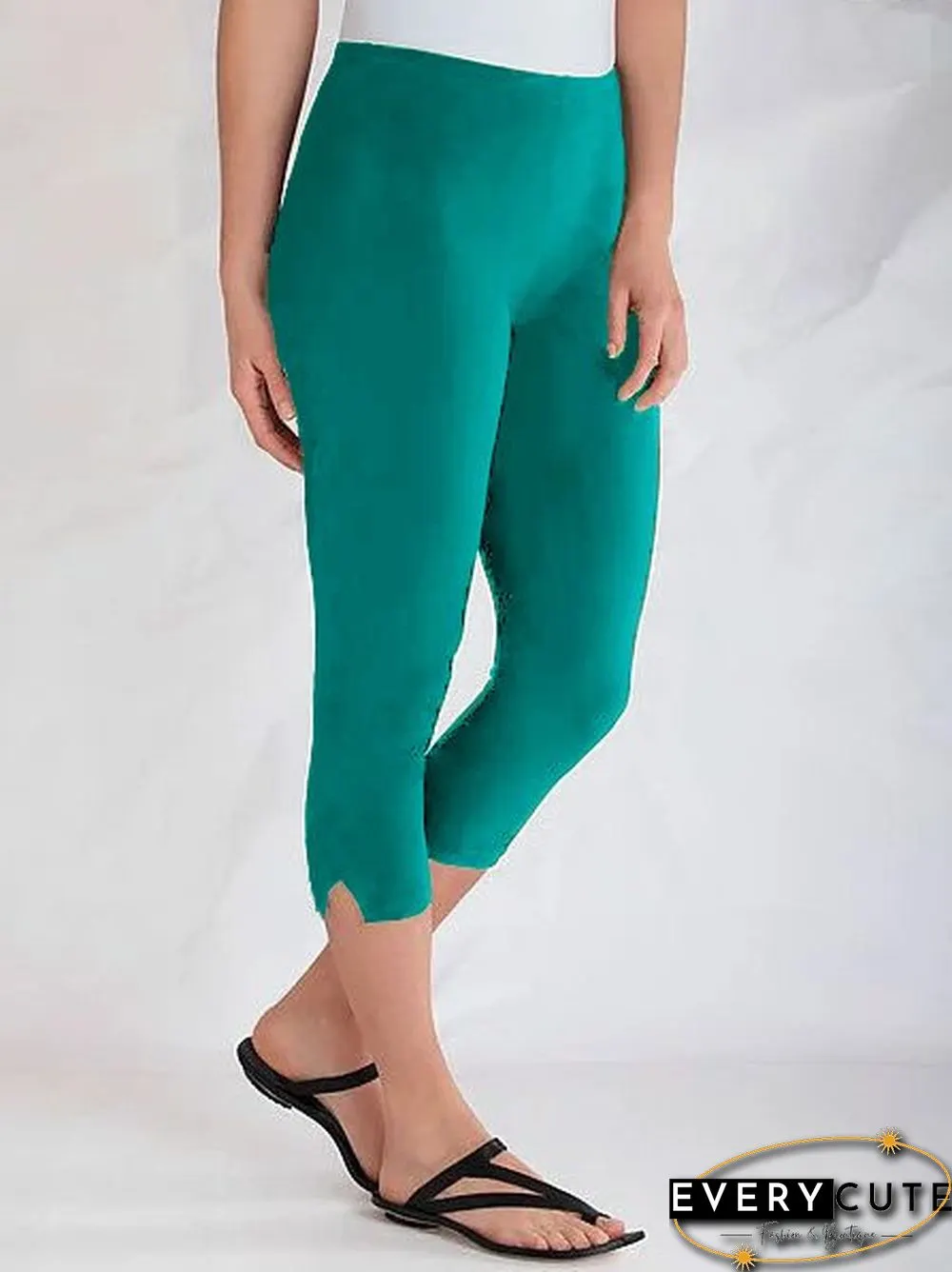 Sheath Cotton Plain Leggings