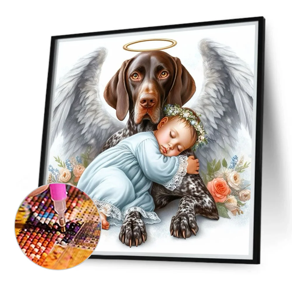 Diamond Painting - Full Round Drill - Angel Child(Canvas|40*40cm)
