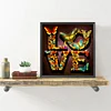 4PCS Diamond Painting -DIY Round Drill Love Butterfly Flower