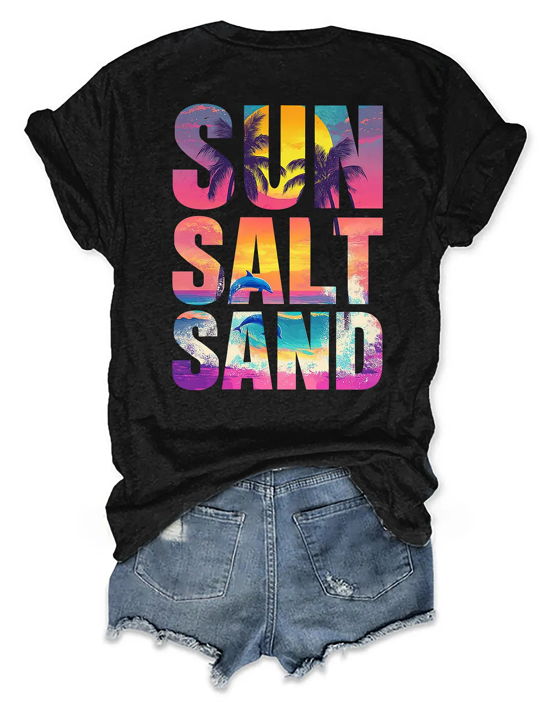 Retro Summer Sun Salt Sand T-shirt
