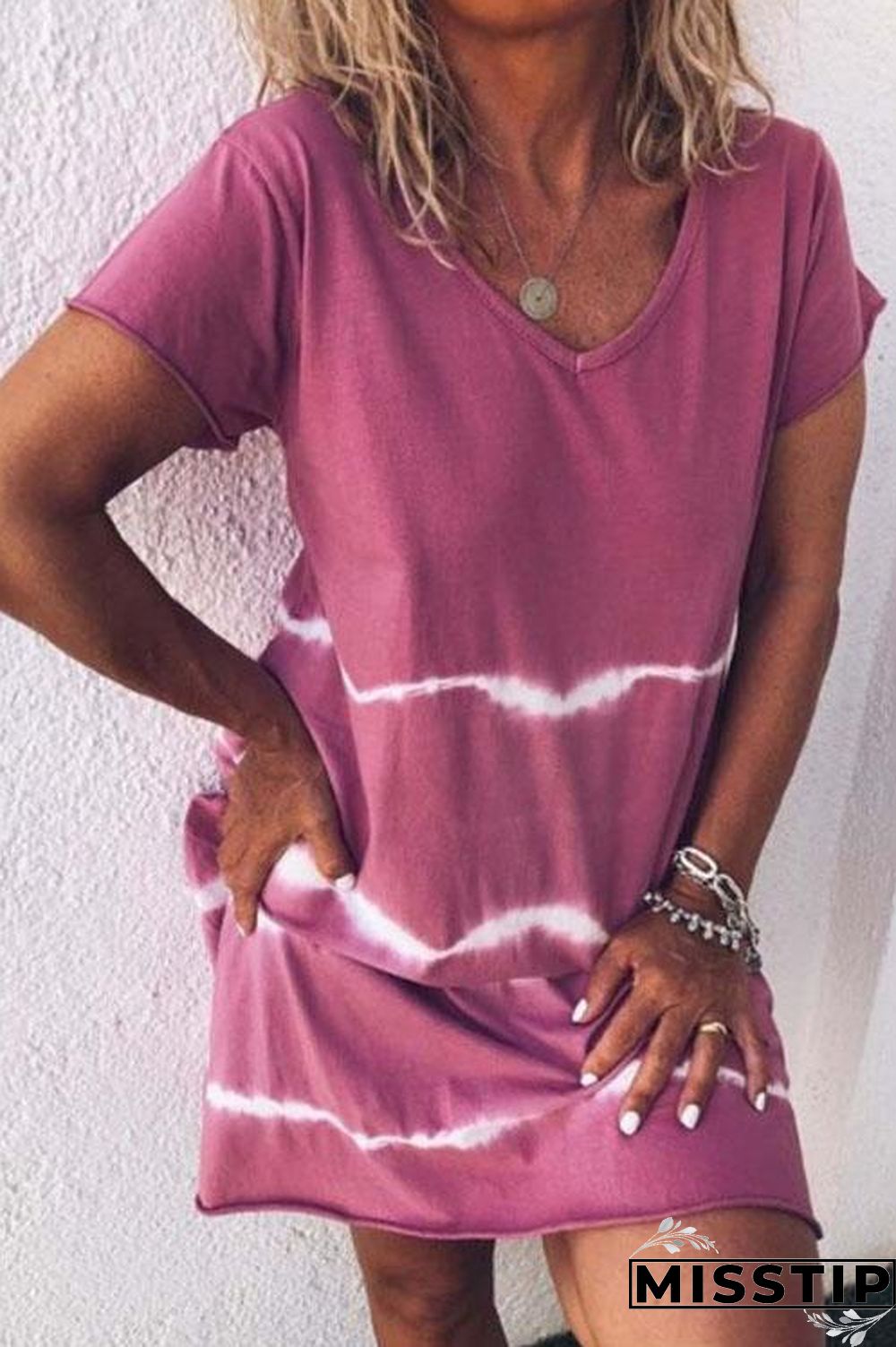 Beach Tie Dye Casual Mini Dress