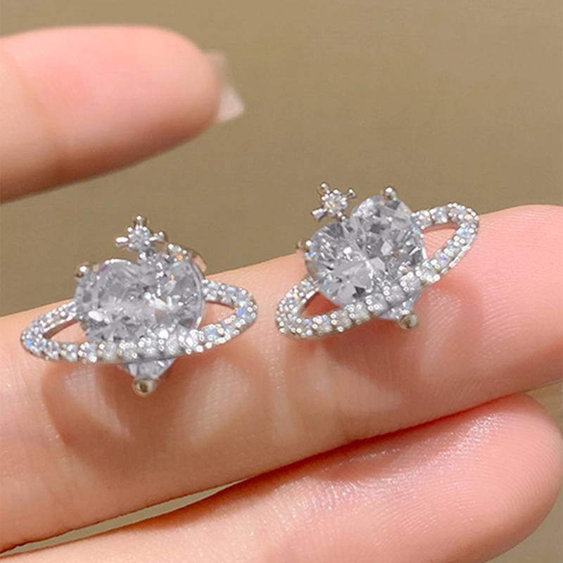 1 Pair Hawaiian Vacation Beach Flower Inlay Alloy Copper Zircon Drop Earrings Ear Studs
