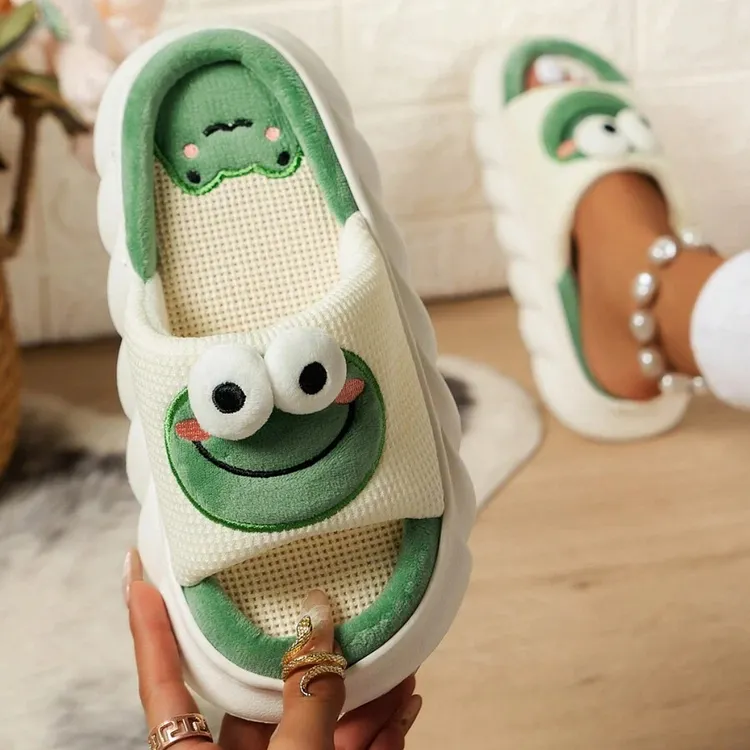 Cute frog slippers