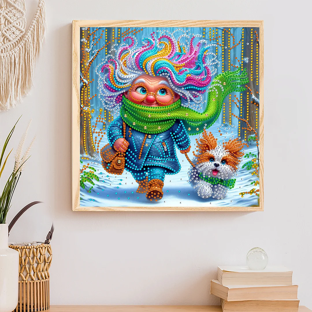 Grandma - Diamond Painting - Partial Special Shaped Drill(Canvas|30*30cm)