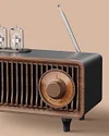 Retro Wireless Bluetooth Speaker American Style Portable Desktop Card Multi-Function Fm Radio