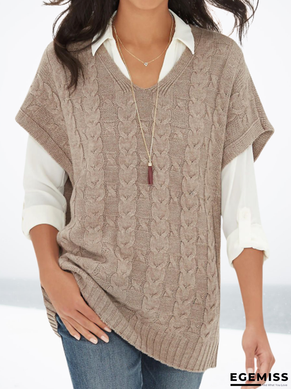 Casual Knitted Fall Shift Sweater | EGEMISS