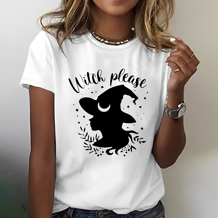 Halloween Witch Please Womans T-shirt