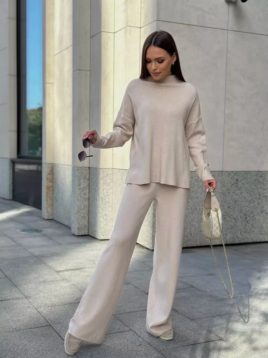 Athvotar Athvotar And Winter Long Sleeves Of Loose Casual Trousers Sweater Set Women Hot Selling Fork Set