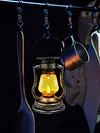 Solar Retro Kerosene Lamp Built-In Battery Light Courtyard Garden Decor (Copper)