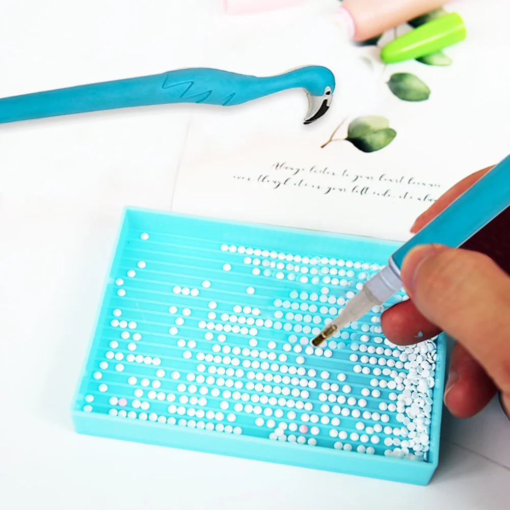 Cute Flamingo Diamond Painting Pen Kit with Clay Tips Tray for Diamond Painting