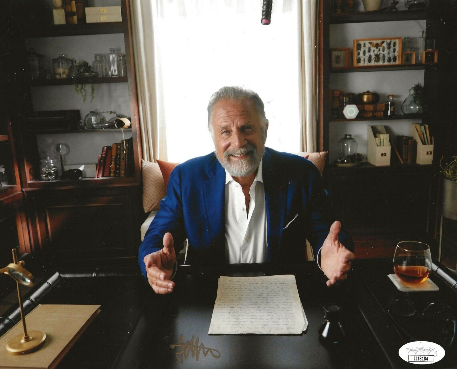 Jonathan Goldsmith signed The Most Interesting Man in the World 8x10 Photo Poster painting 2 JSA