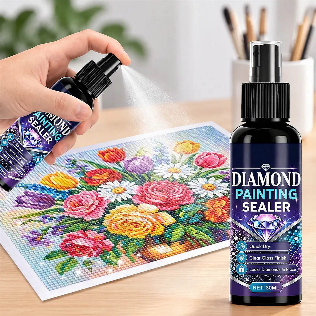 Diamond Painting Sealer Spray Quick Dry Clear Gloss Finish for Diamond Art