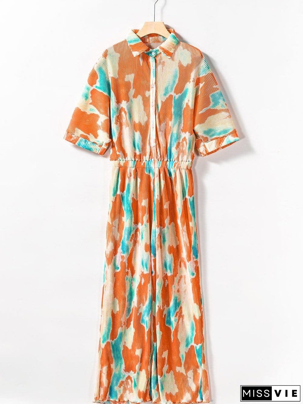 Casual Multicolor Printed Button Shirt Dress