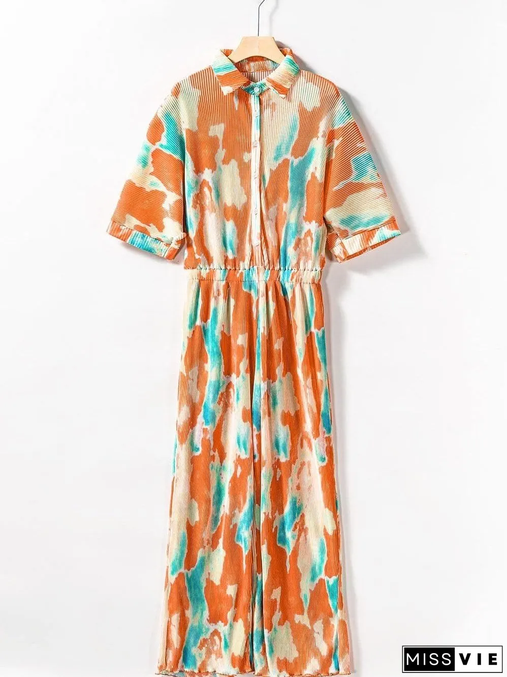 Casual Multicolor Printed Button Shirt Dress