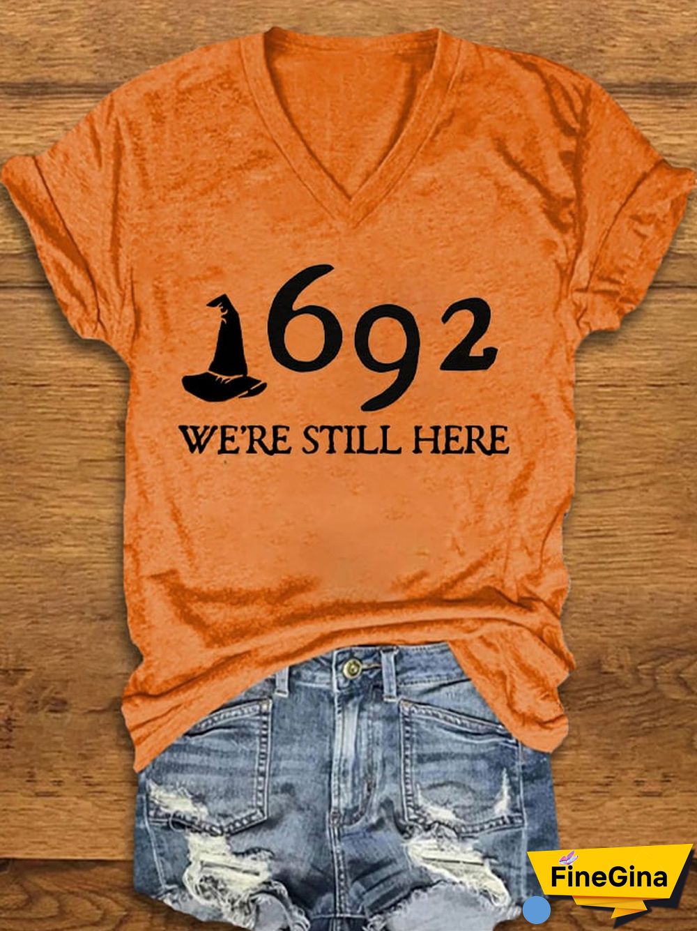 Women's 1692 Salem Witch "We're Still Here" Print T-shirt