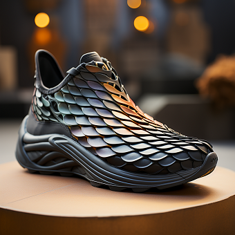 Black 3D-printed Shoes Model1