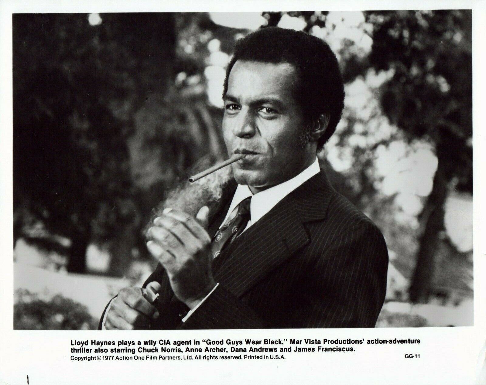 LLOYD HANES Actor 1977 Vintage Movie 8x10 Promo Photo Poster painting GOOD GUYS WEAR BLACK