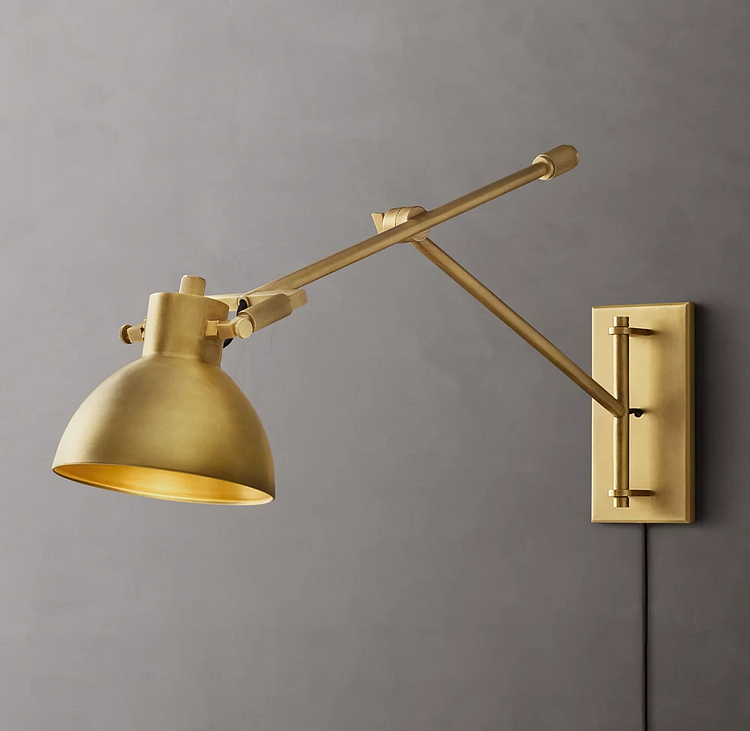 Machinist Swing-Arm Task Sconce Vjlight