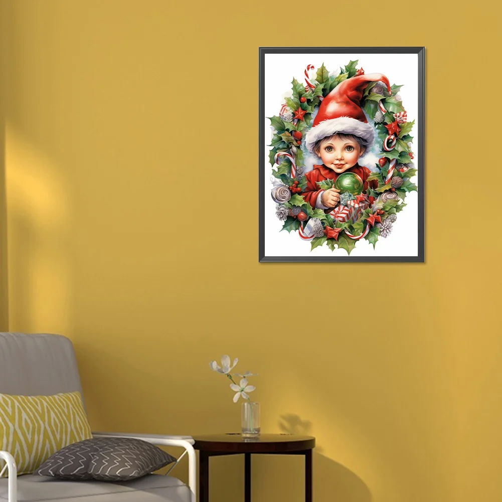Diamond Painting - Full Round Drill - Xmas Child(Canvas|30*40cm)