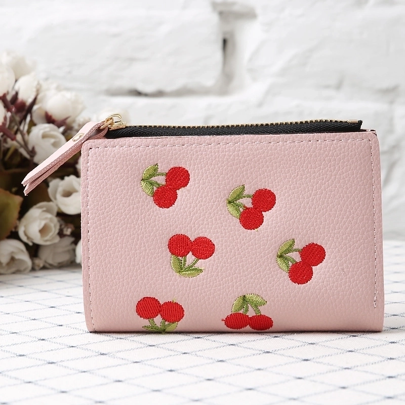 Women’s Flower Pu Leather Zipper Wallets