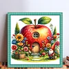Gnome Hut-Partial 11CT Stamped Cross Stitch Bead Embroidery 36*36cm/14.17*14.17in tapestrymarket