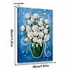 (20x30cm)DIY Flower Vase Framed Handmade Pearl Painting Art Craft Kit Living Home Decor