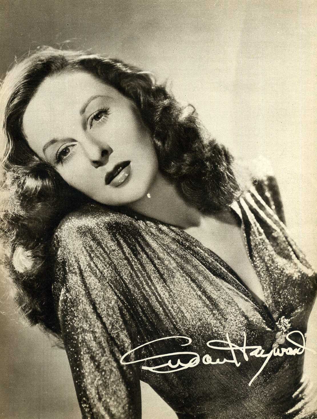 SUSAN HAYWARD Signed Photo Poster paintinggraph - Stunning Film Actress - preprint