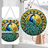 Diamond Painting Double Sided Stained Glass Peacock Hanging Diamond Art Kits