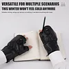 Rechargeable USB Fingerless Heated Gloves w/3 Heating Levels for Sports Skiing