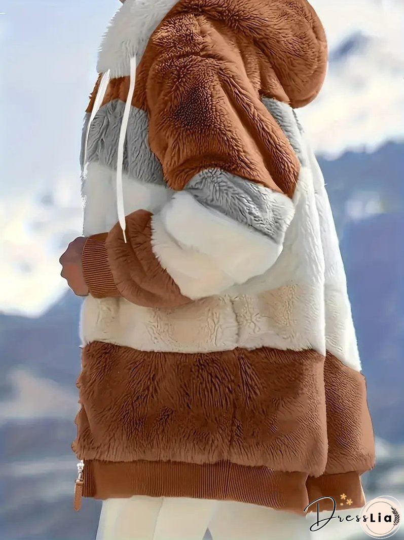 Cozy Tie-Dye Fleece Jacket for Women