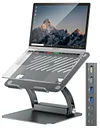 tounee Laptop Stand & Dock 2-in-1, 7-in-1 Multifunctional Expansion Base