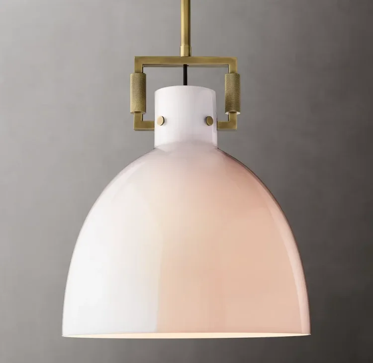Machinist Milk Glass Shade Pendant Lamp Vjlight