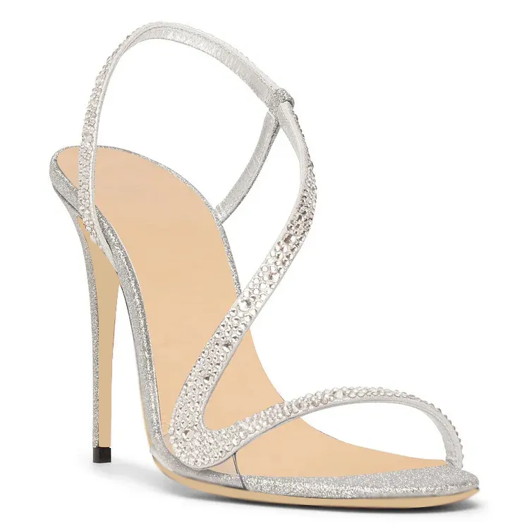 100mm Spotlight Wavy Straps Sandals  Stilettos-vocosishoes