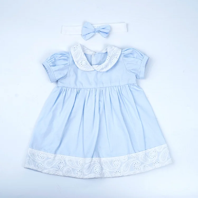  17-22 Inches Clothes Accessories Blue 2-Piece Baby Suit for Reborn Baby Doll - Reborndollsshop®-Reborndollsshop®