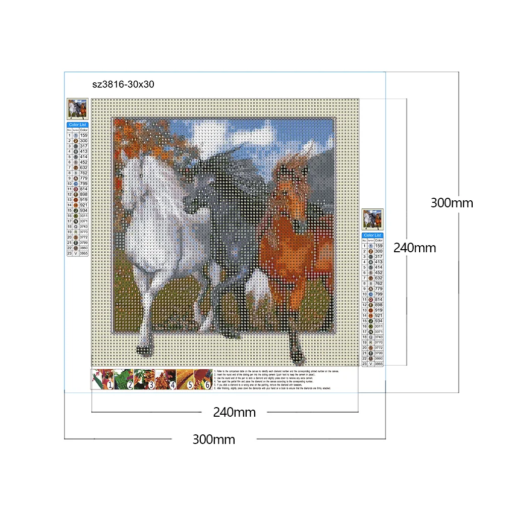 Diamond Painting - Full Round/Square Drill - Animals(30*30 - 50*50cm)