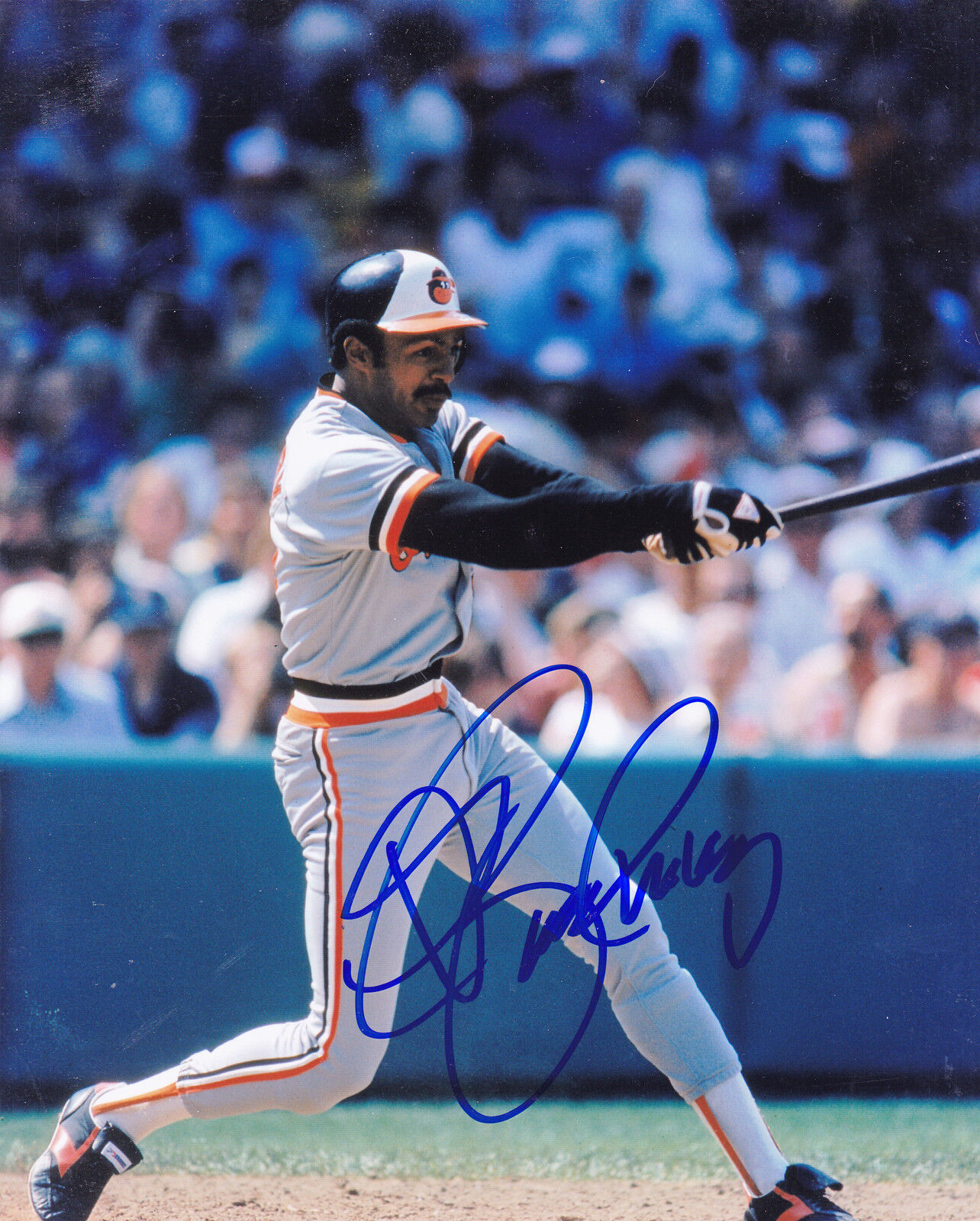 JOHN SHELBY BALTIMORE ORIOLES ACTION SIGNED 8x10