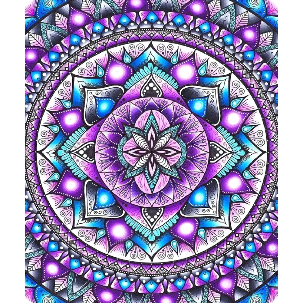 Purple Mandala - Full Round - Diamond Painting