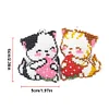 Bead Embroidery - 2Pcs Strawberry Cat Bead Cross Stitch Keychain Kit