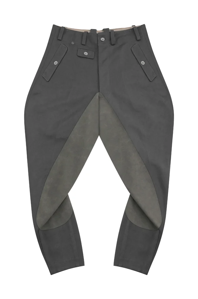   Elite German M1944 Stone Grey Gabardine Mounted Troops Riding Breeches German-Uniform