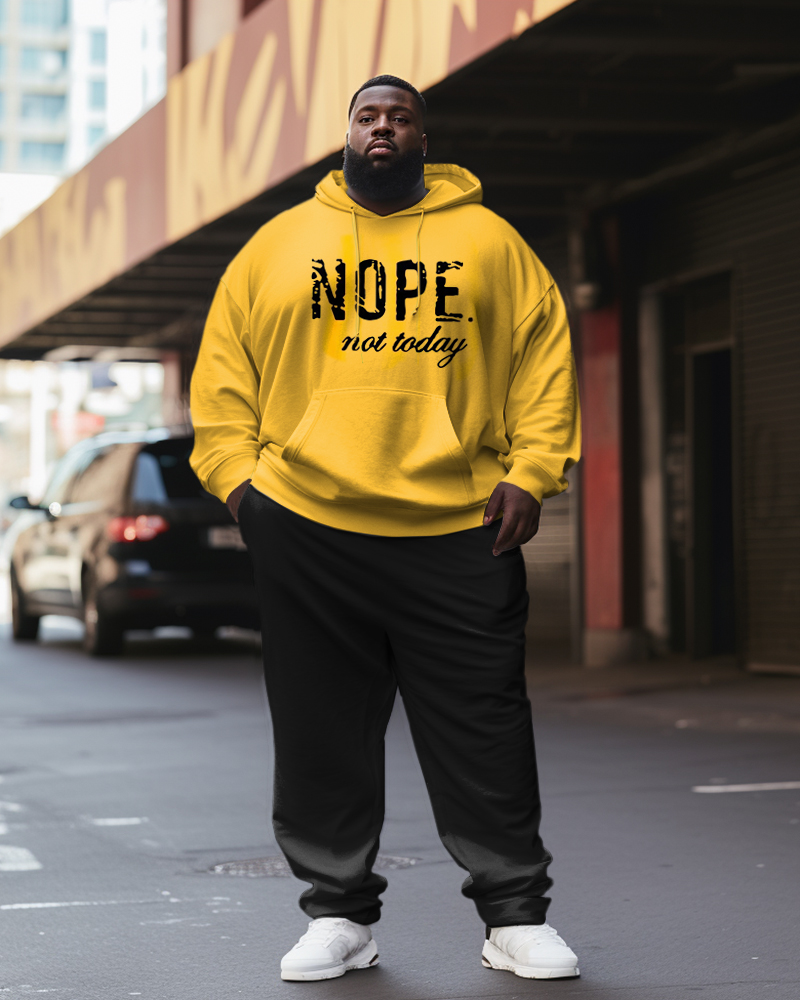 Men's Plus Size Dope Not Today Two Piece Sweatshirt