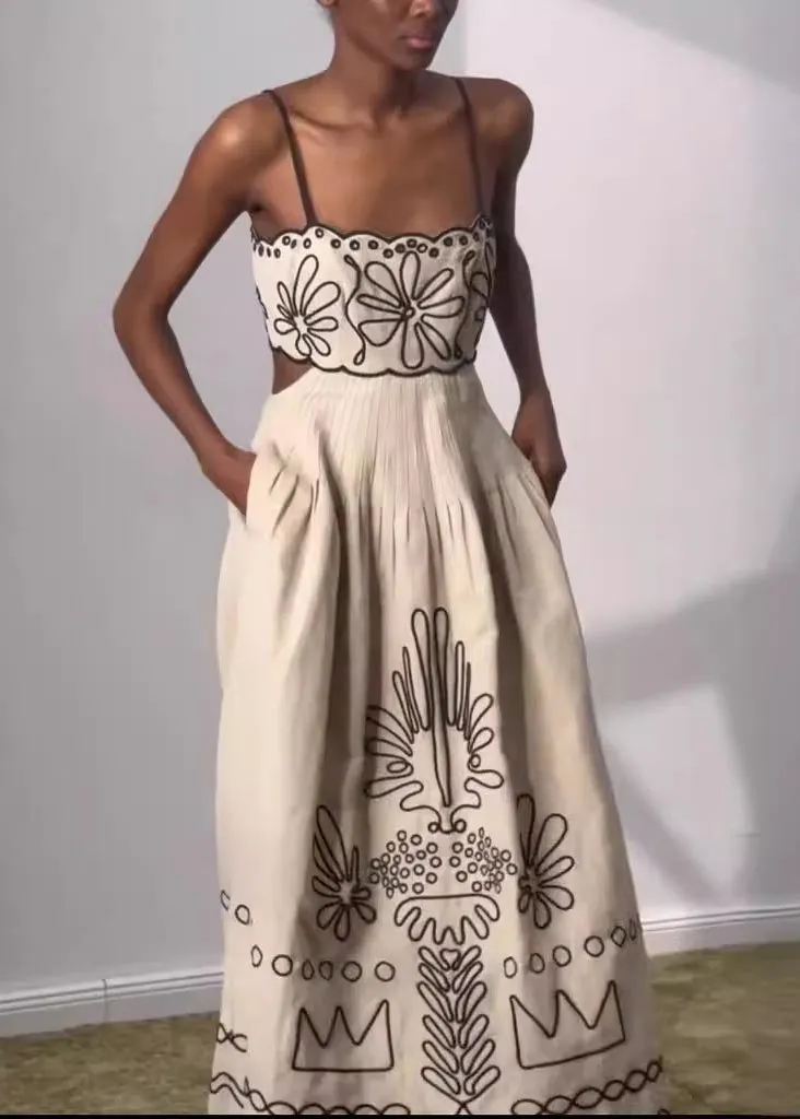 Fashionable printed swing dress