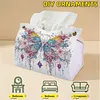 Big Butterfly DIY PULeather Diamond Painting Tissue Box for Adults Beginners Large Size Diamond Art Paper Storage Holder for Living Room Bedroom Bathroom Table Decor