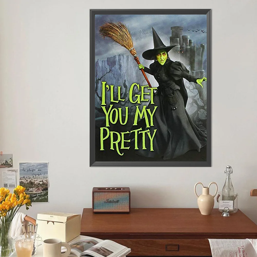 Diamond Painting - Full Round Drill - Halloween Witch(Canvas|40*50cm)