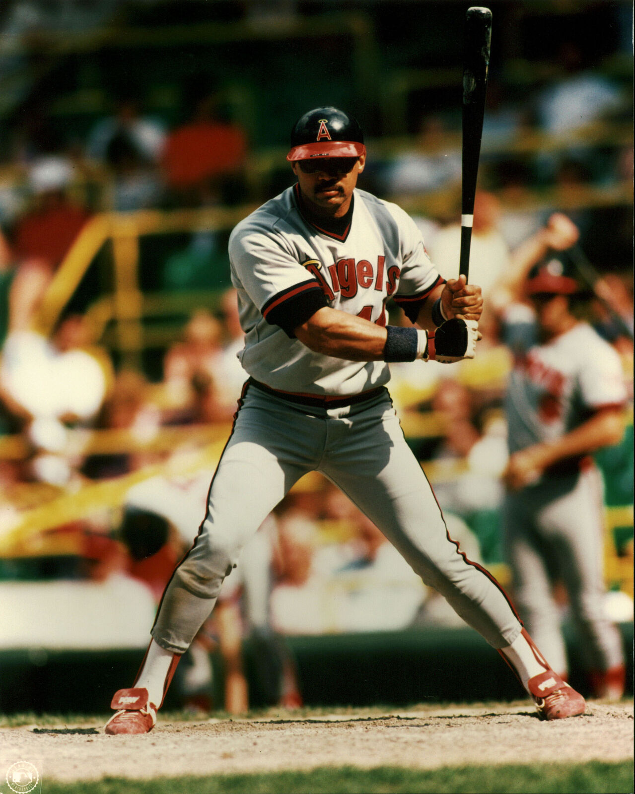 Angels Reggie Jackson 8x10 Photo Poster paintingFile Batting Photo Poster painting Un-signed