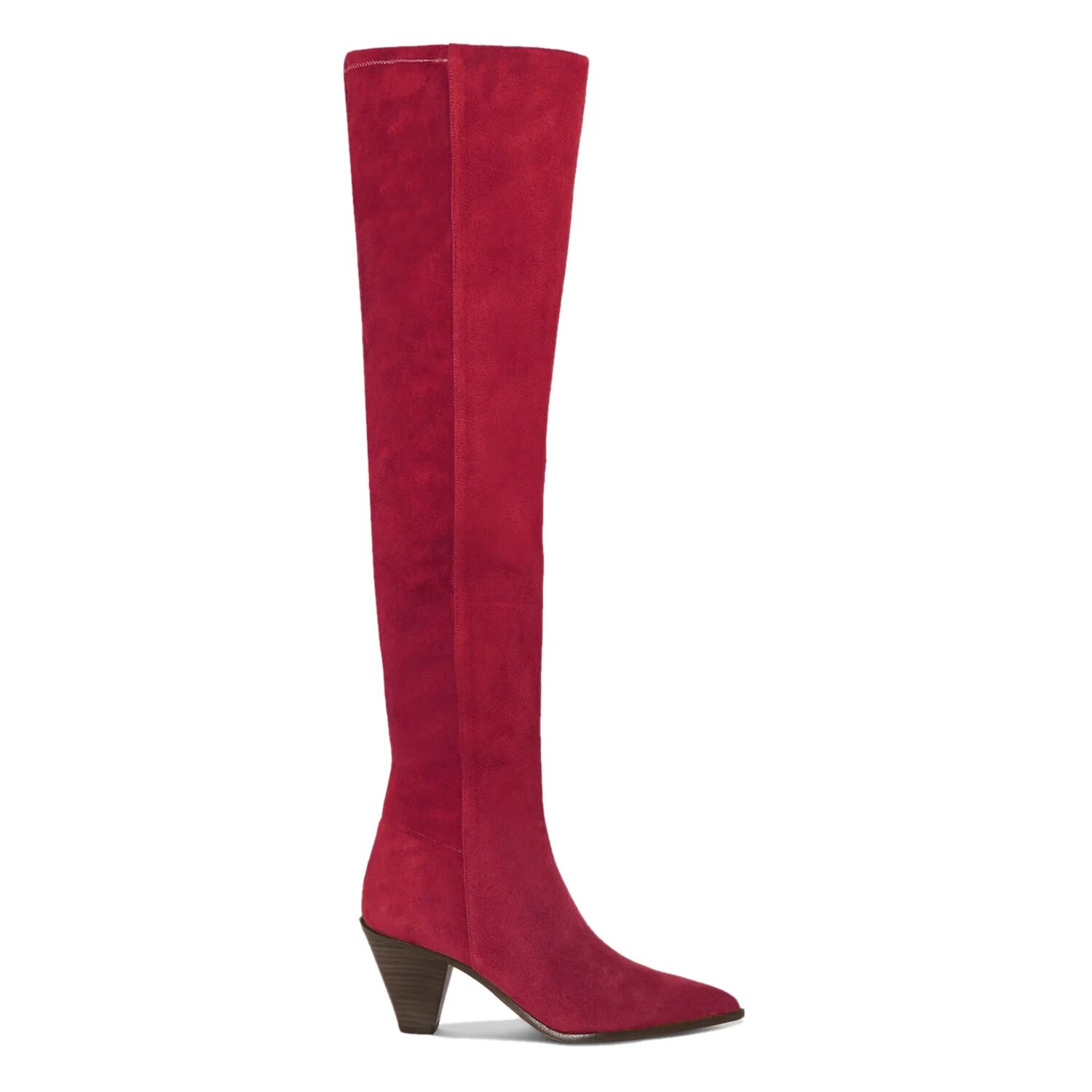 TAAFO High Spike Heels Women Over The Knee Boots Pinted Toe High Zipper Concise Long Booties Dress Office Ladies Shoes Size 8 9