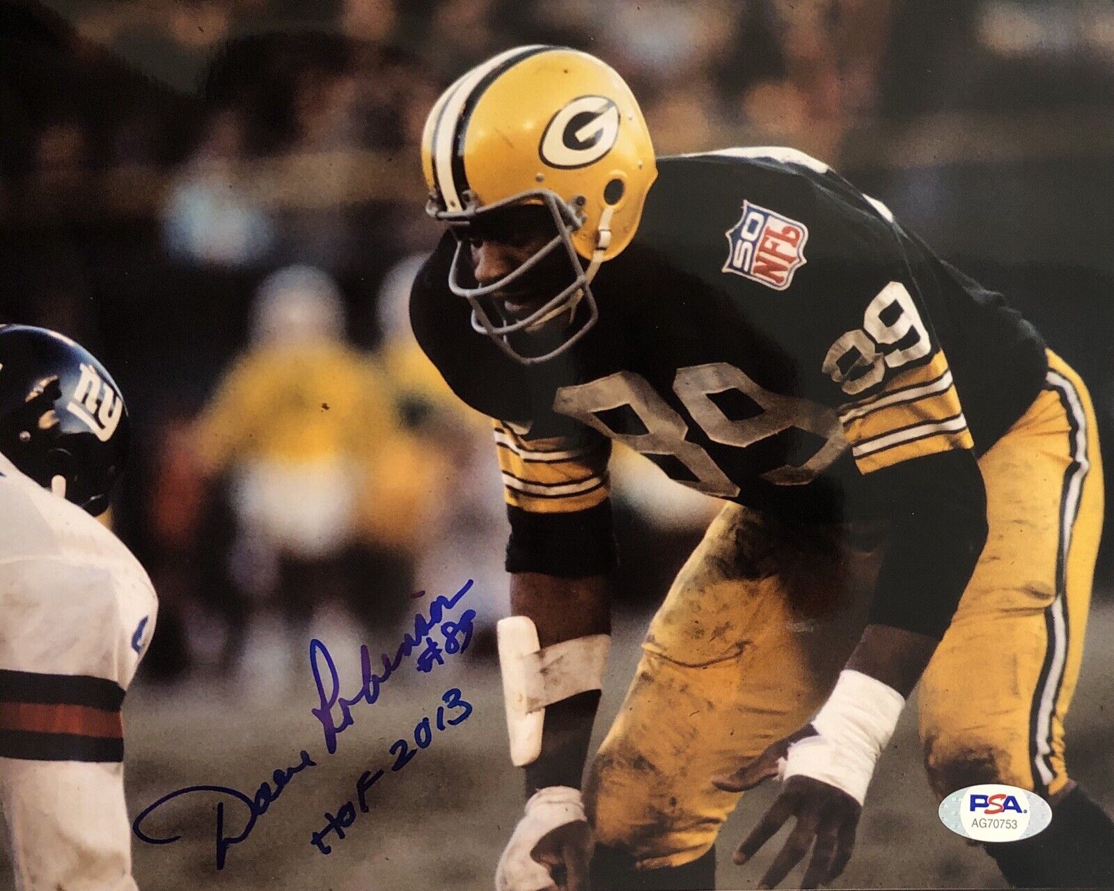 Dave Robinson Signed Autographed Green Bay Packers 8x10 Photo Poster painting HOF Great Psa/Dna
