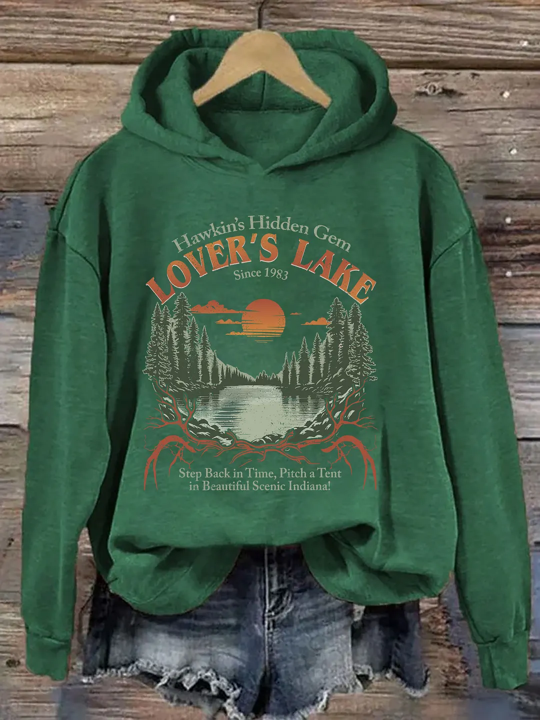 Hawkin's Hidden Gem Lover's Lake Hoodie