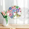 DIY Diamond Painting Art Butterfly Flower Hanging Craft Home Decor Wreath With Lamp String Kit