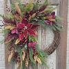 [🌲Christmas Special Price] 💖Christmas Burgundy and Gold Holiday Wreath🔥-mysite-Adracos