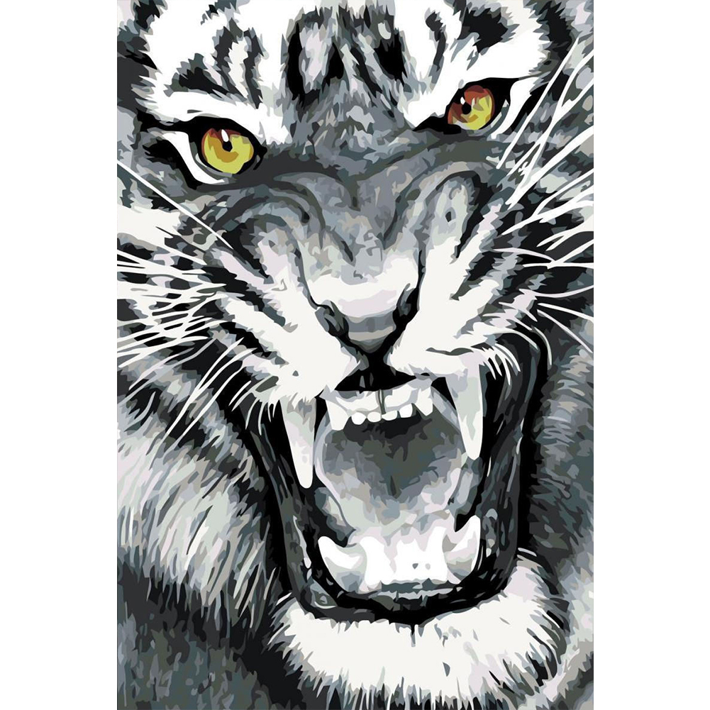 

White Tiger - 11CT Stamped Cross Stitch - 40*55CM, 501 Original